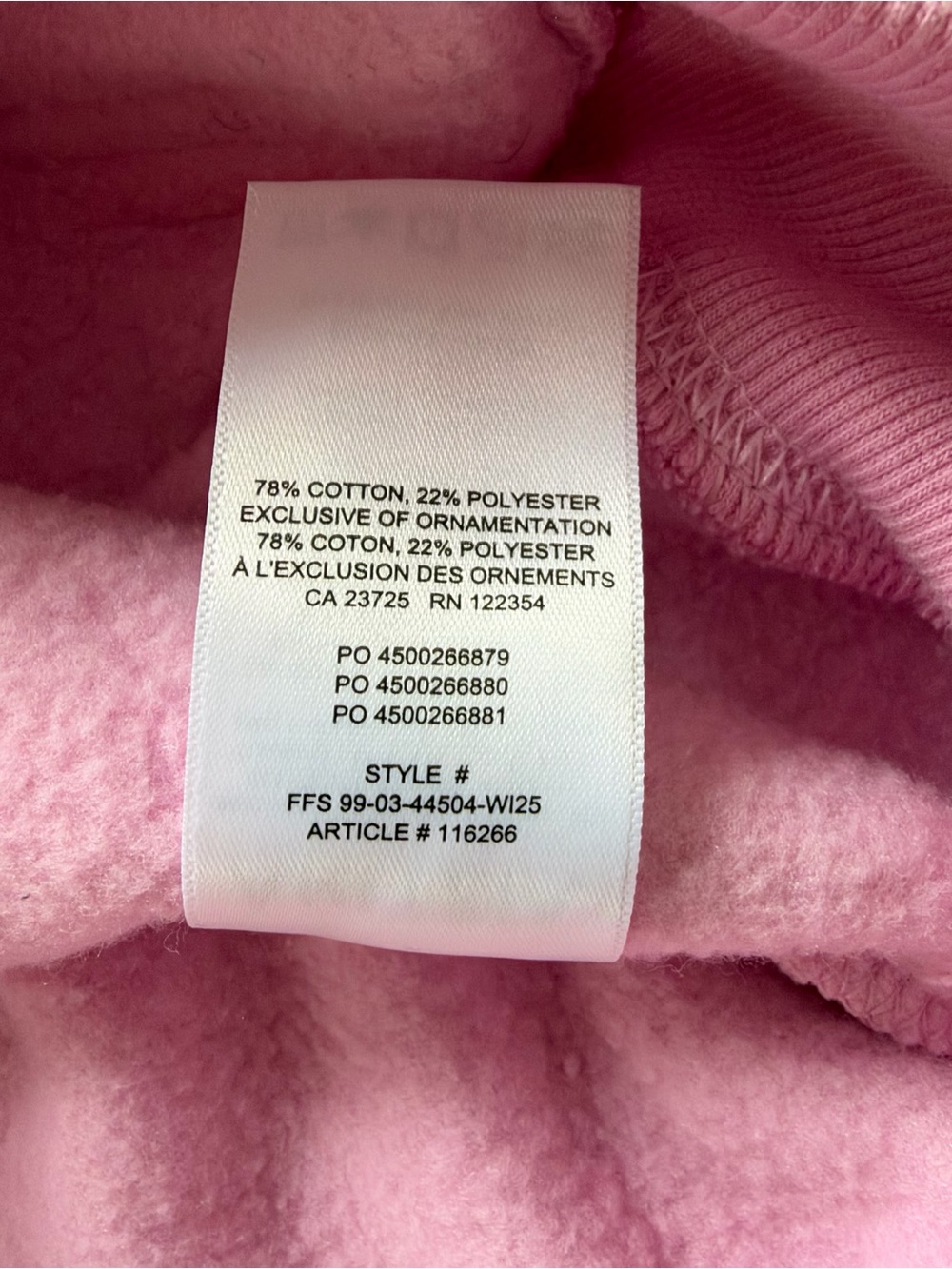 Aritzia Tna Cozy Fleece Perfect Hoodie Pink - Size Small - Picture 9 of 10